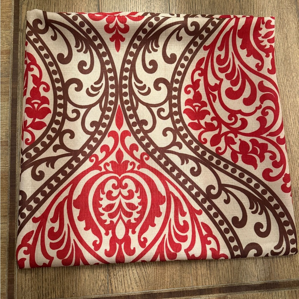 Red and Brown Patterned Shower Curtain